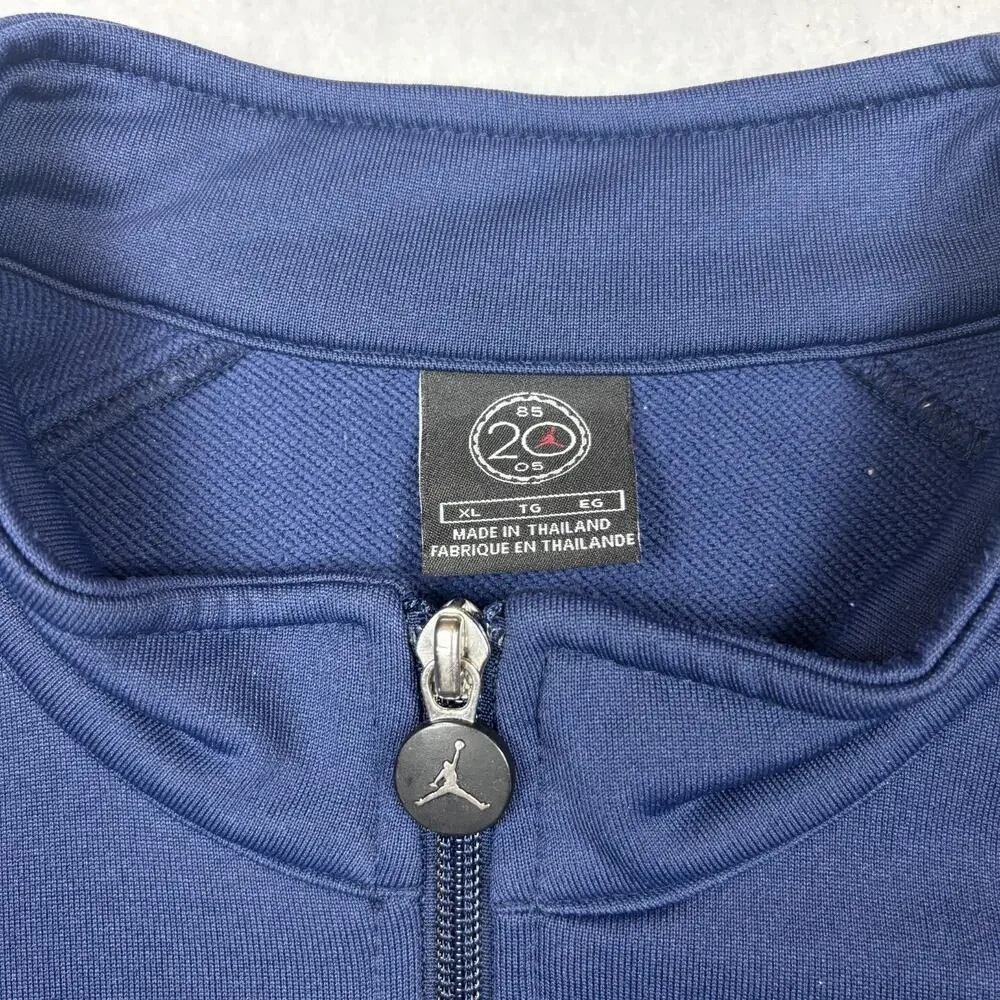 VINTAGE AIR JORDAN 2005 JUMPMAN TRACK JACKET ATHLETIC WARM UP NAVY BLUE SIZE XL